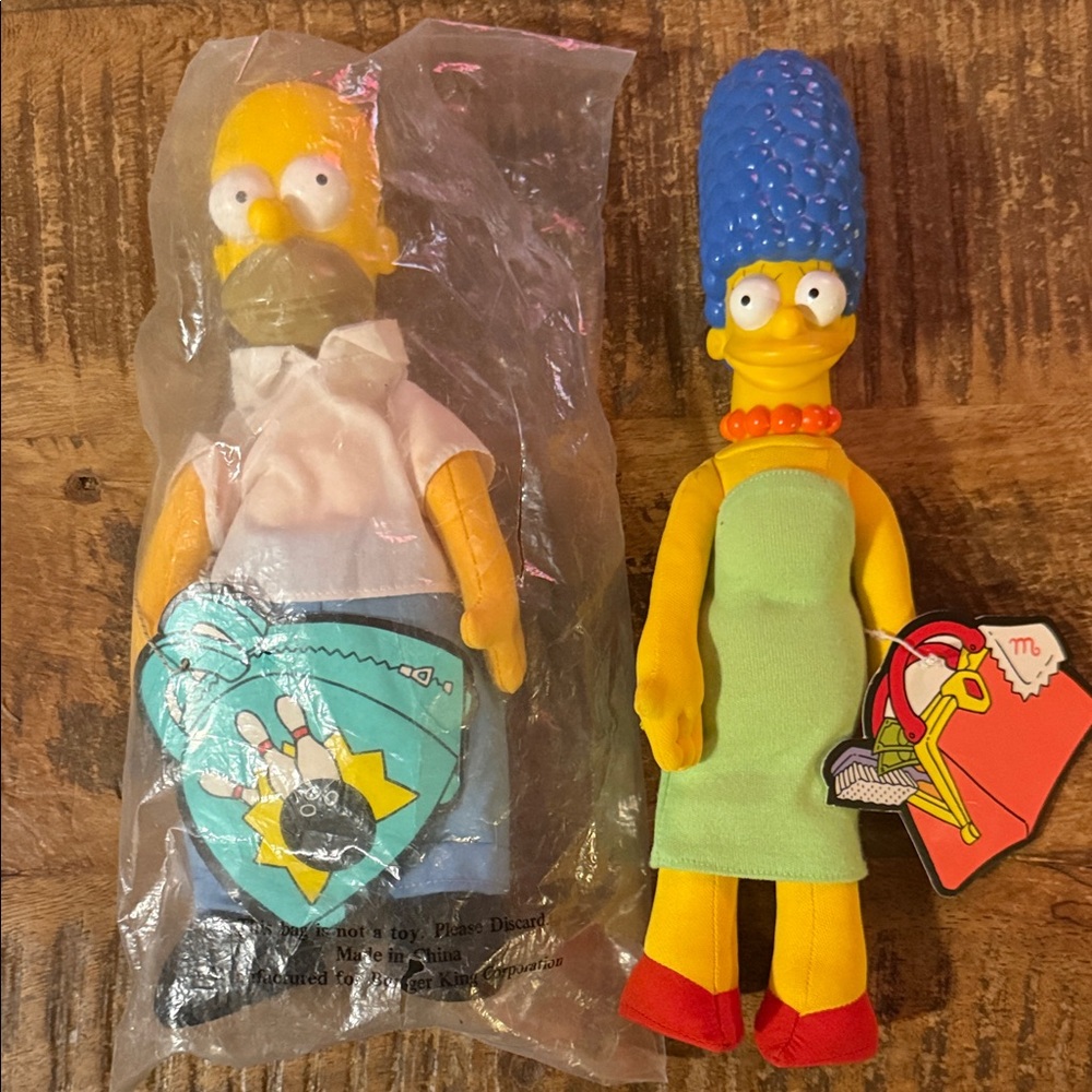 ☀️3 FOR $25 Simpsons Homer and Marge Plush Toy Set by Burger King